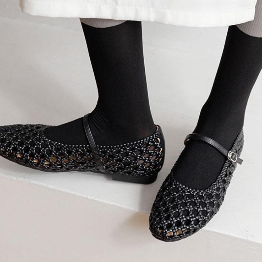 Ballerines en maille tissée pour femmes