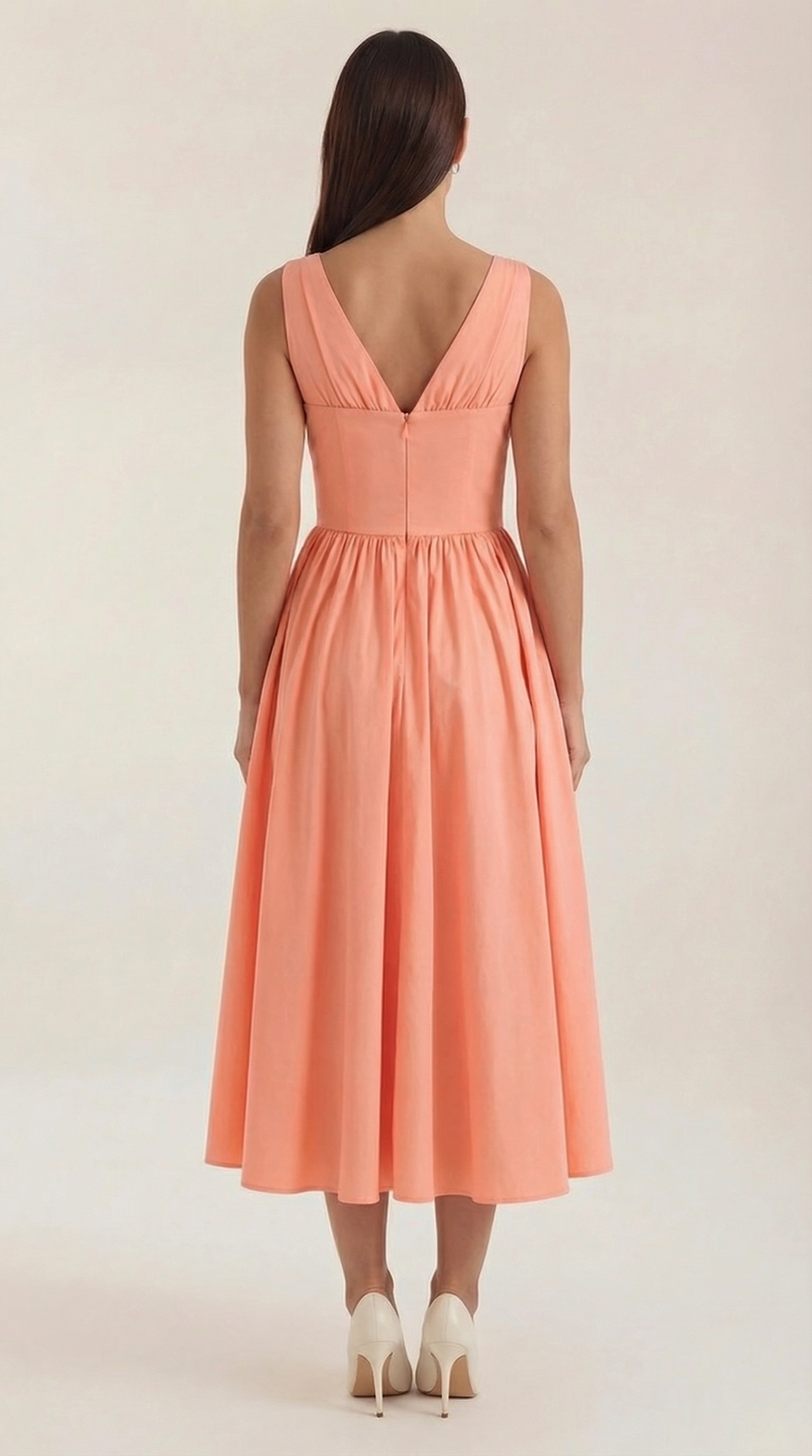 Robe mi-longue d'été corset pour femme