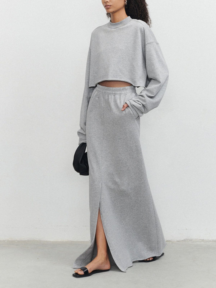 Sweatshirt court confortable pour un style chic décontracté
