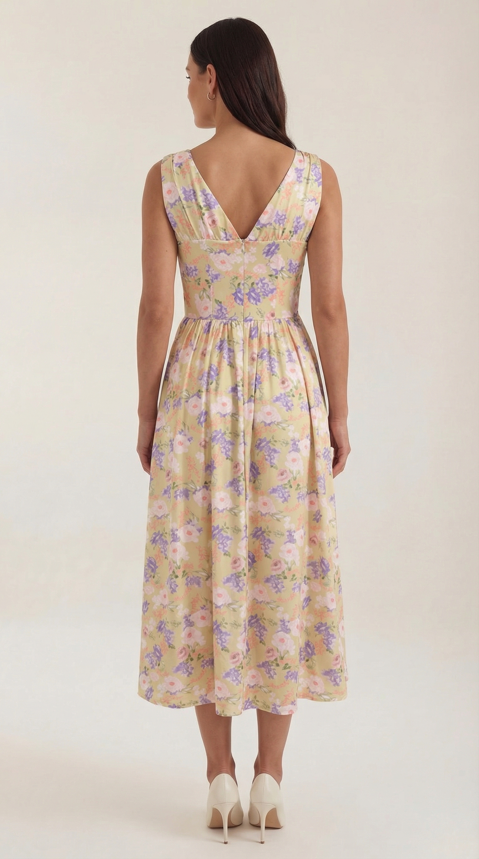 Robe mi-longue d'été corset pour femme