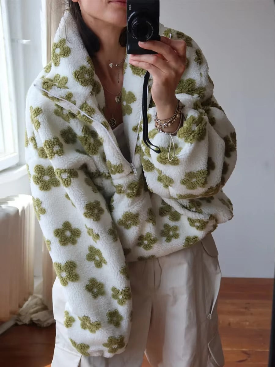 Sweat à capuche Daisy Bloom en polaire