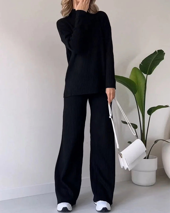 Ensemble Deux Pièces Chic avec Fente pour un Style Décontracté et Sans Effort