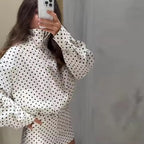 Veste courte à pois pour femmes