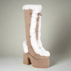 Bottes à plateforme épaisses et confortables pour le style hivernal