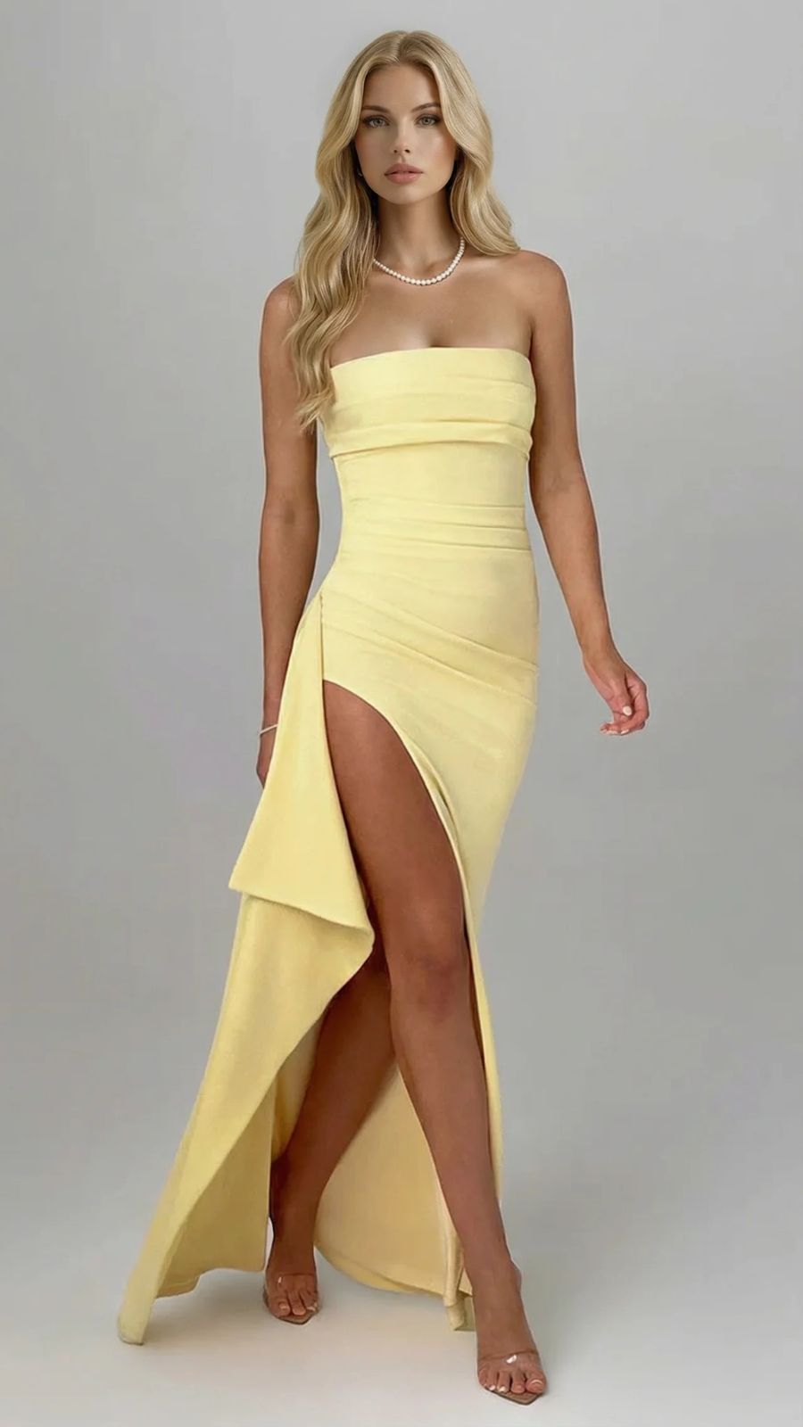 Robe longue élégante sans manches Cora pour femmes