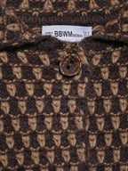 Cardigan en tricot jacquard oversize pour femmes