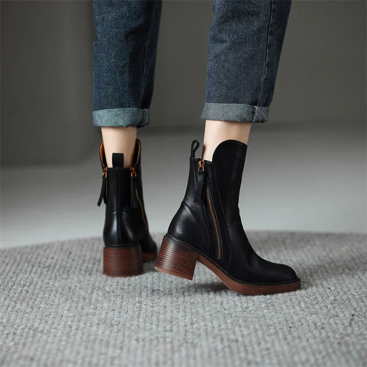 Bottines en cuir élégantes pour un style quotidien