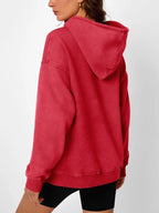 Sweat à capuche oversize effet délavé acide