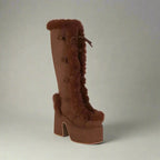Bottes à plateforme épaisses et confortables pour le style hivernal