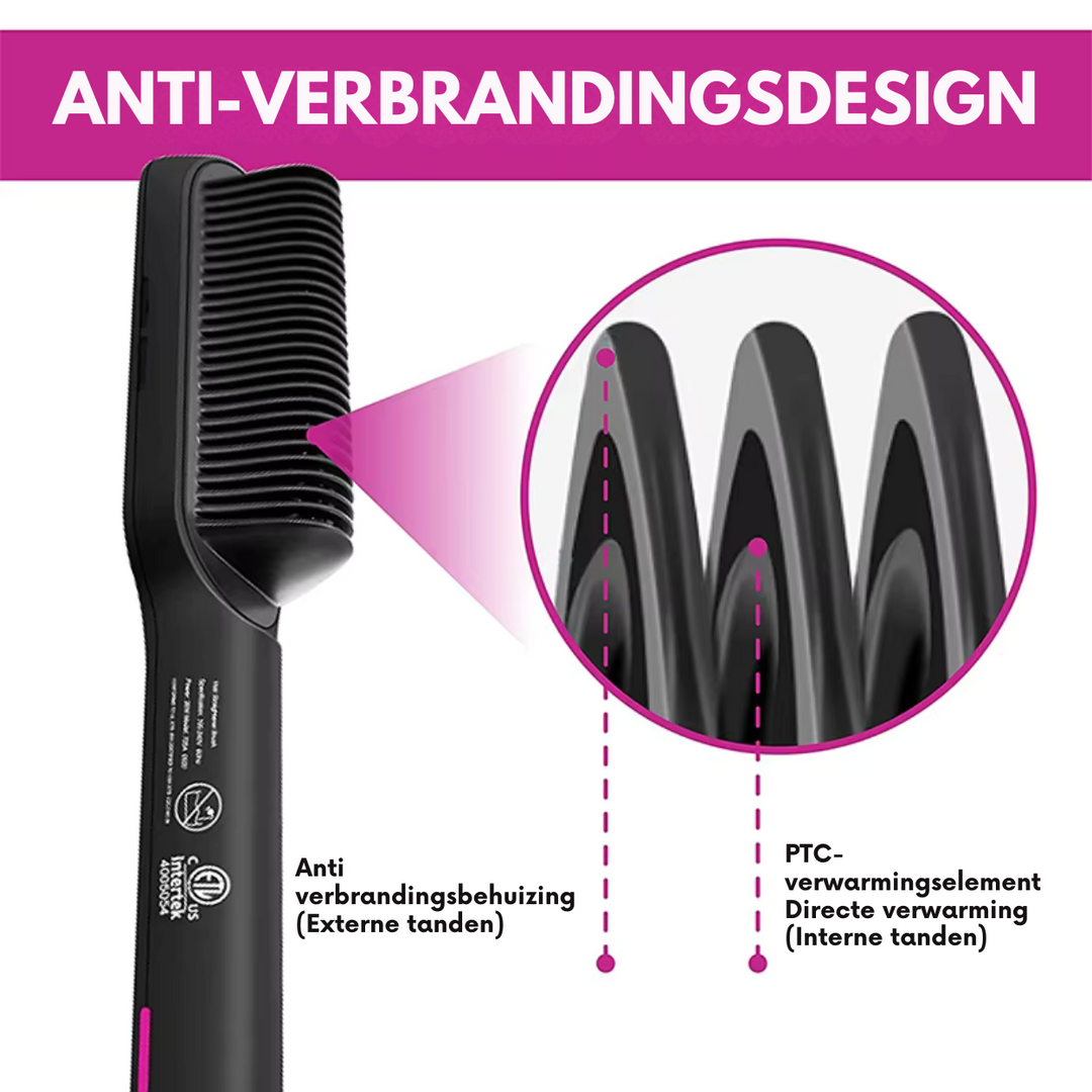 Brosse Électrique Coiffante pour Cheveux Lisses Instantanés et Soyeux