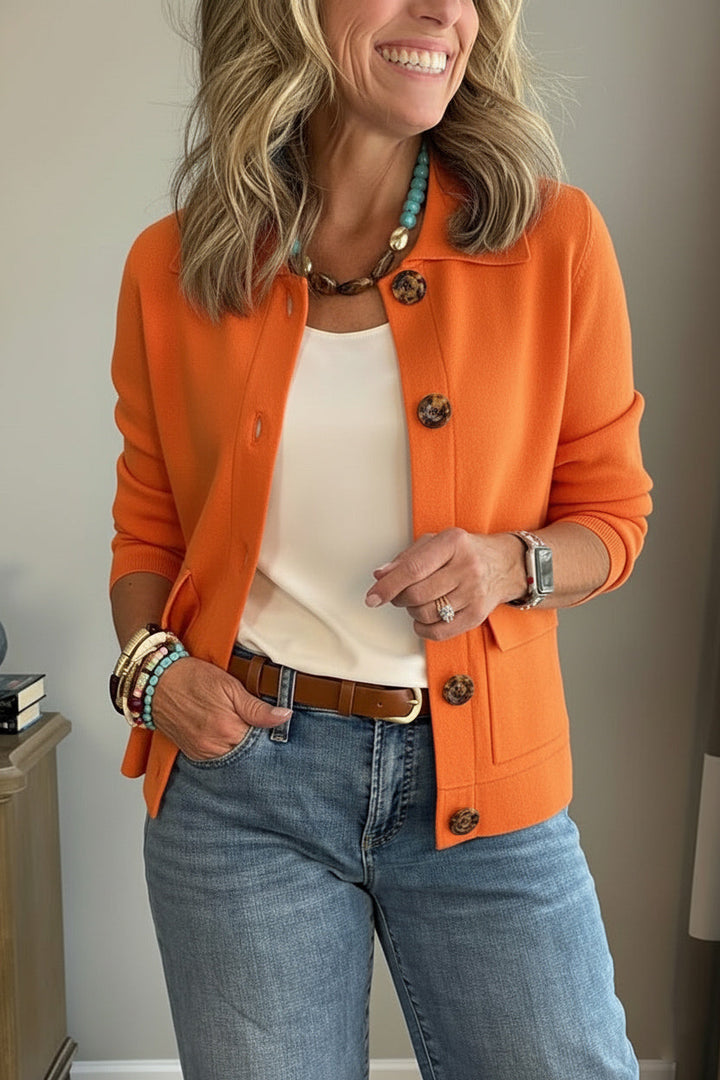 Veste décontractée à revers avec poche poitrine