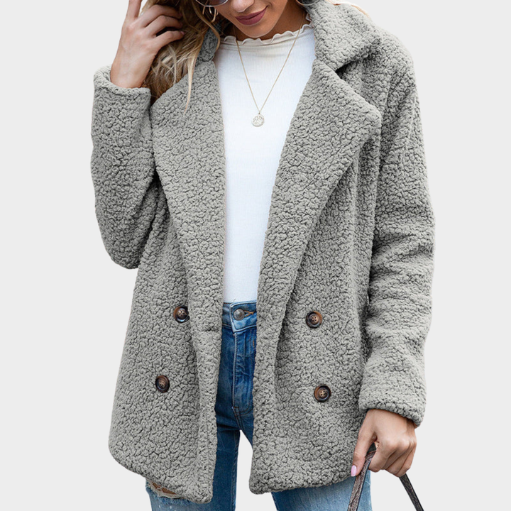 Manteau Teddy confortable à col pour un style hivernal chic