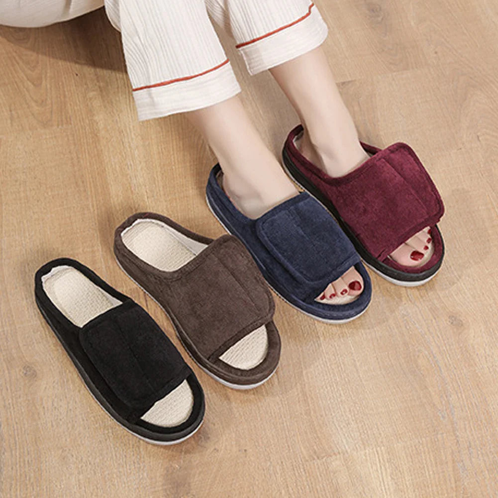 Chaussons confortables en mousse à mémoire de forme pour soulagement de la douleur et confort tout au long de la journée
