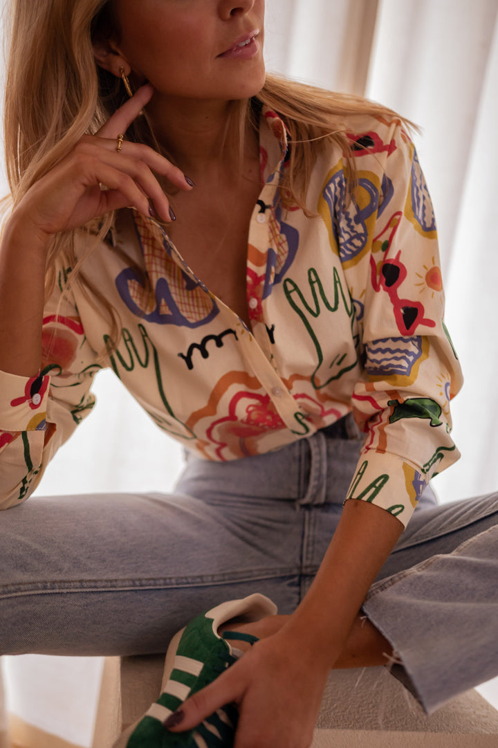 Chemise légère à motif
