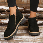 Bottes chevilles en cuir chic pour femmes