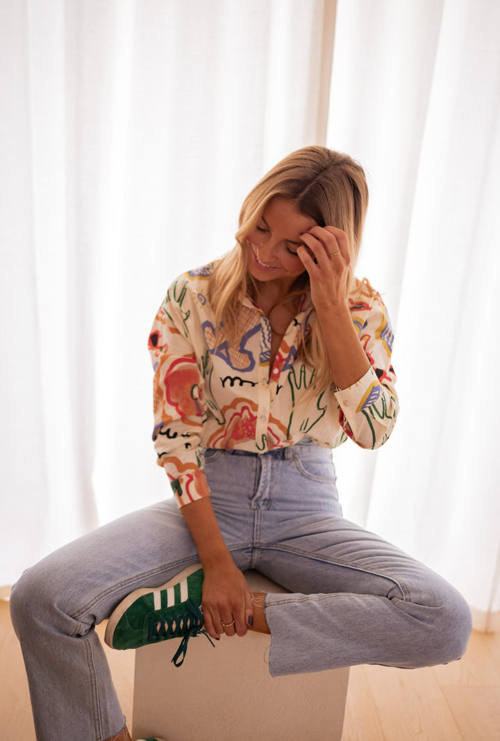 Chemise légère à motif