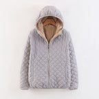 Veste matelassée à capuche avec doublure en peluche