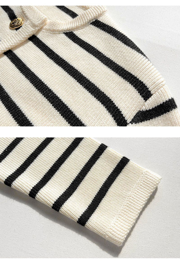Pull en tricot rayé confortable pour les superpositions d'automne