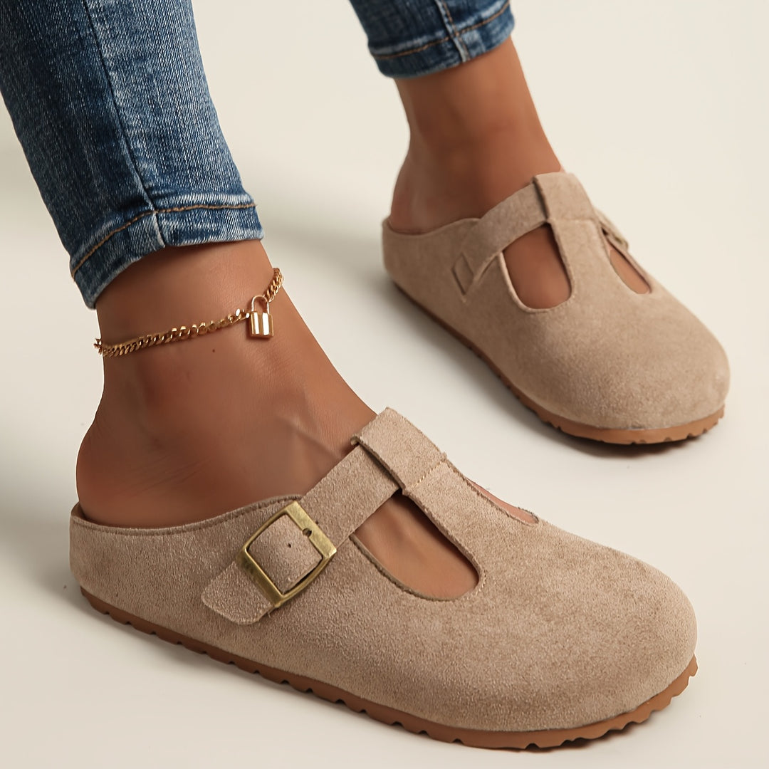 Chaussons en daim confortables à enfiler pour femmes et hommes