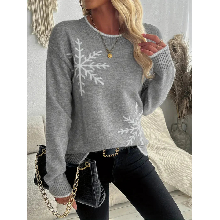 Pull en tricot flocon de neige douillet