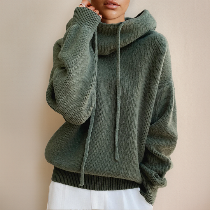 Pull à capuche en maille douillette pour un confort décontracté