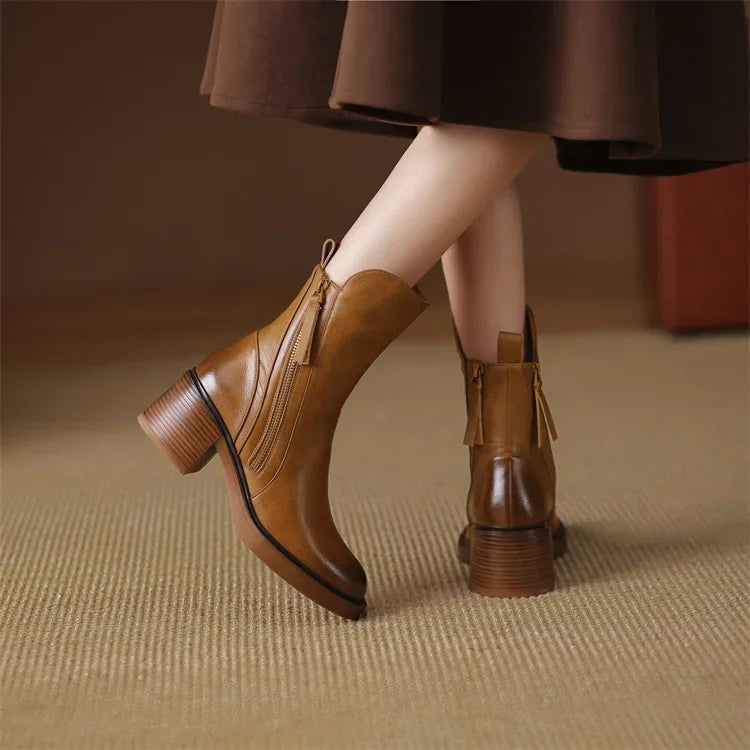 Bottines en cuir élégantes pour un style quotidien