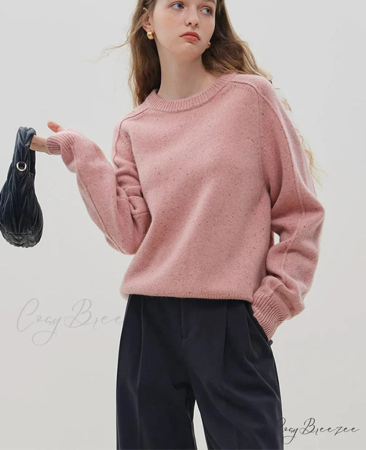 Pull en laine à motif de pois colorés