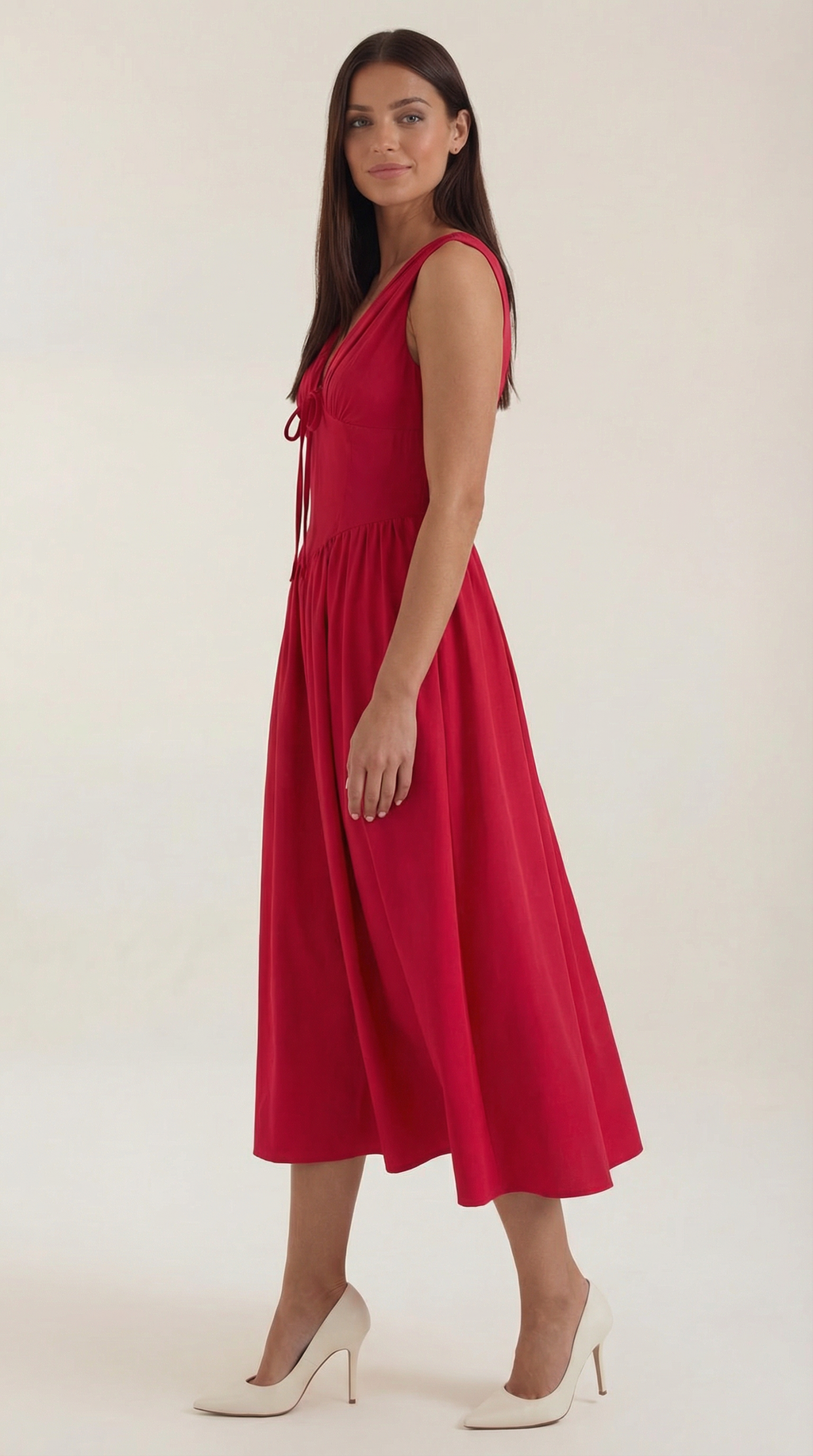 Robe mi-longue d'été corset pour femme