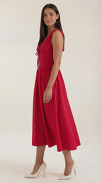 Robe mi-longue d'été corset pour femme