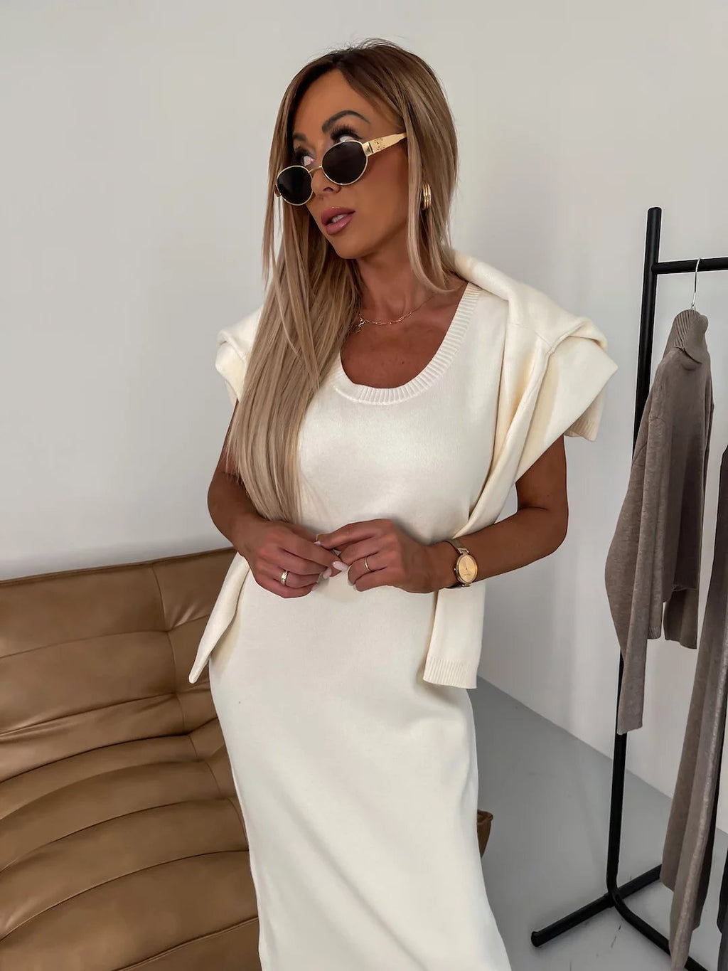 Ensemble Robe et Pull Col Roulé