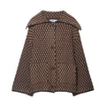 Cardigan en tricot jacquard oversize pour femmes