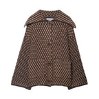 Cardigan en tricot jacquard oversize pour femmes