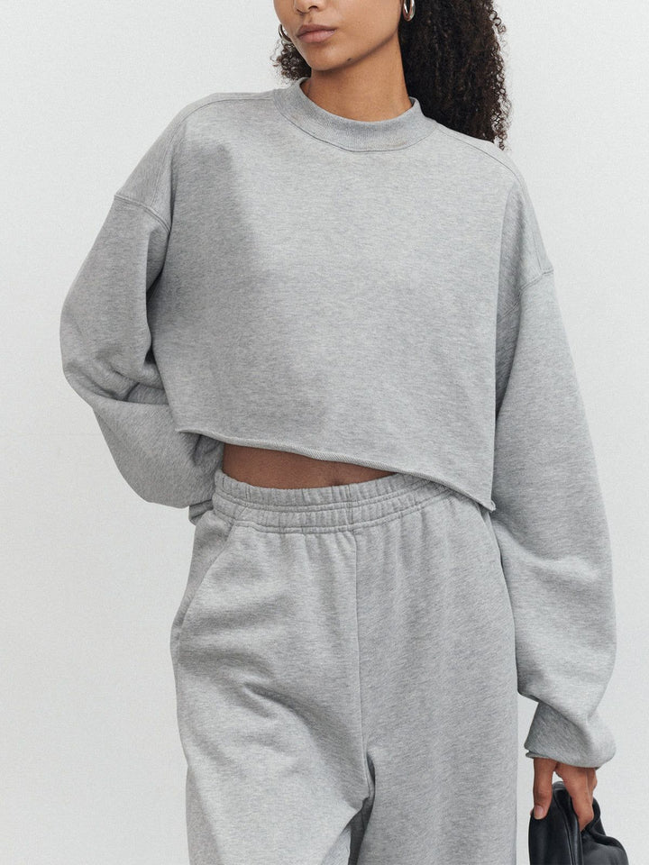 Sweatshirt court confortable pour un style chic décontracté