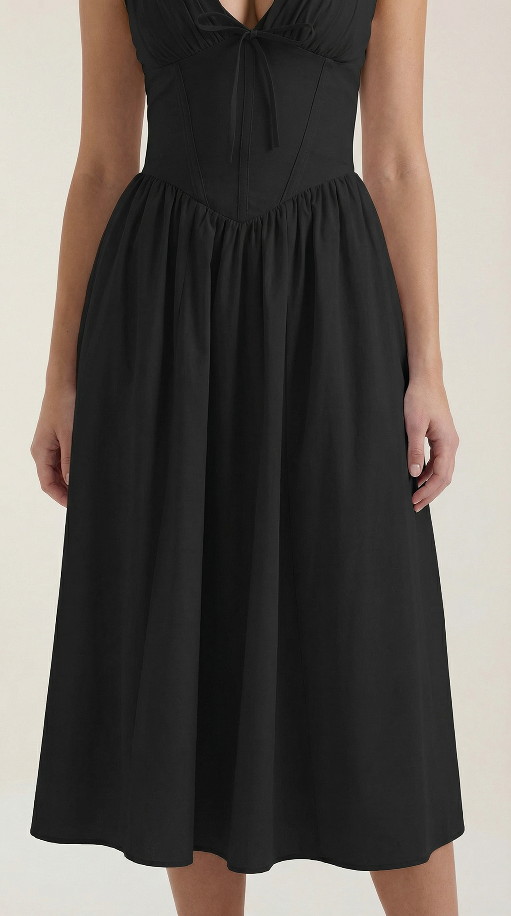 Robe mi-longue d'été corset pour femme