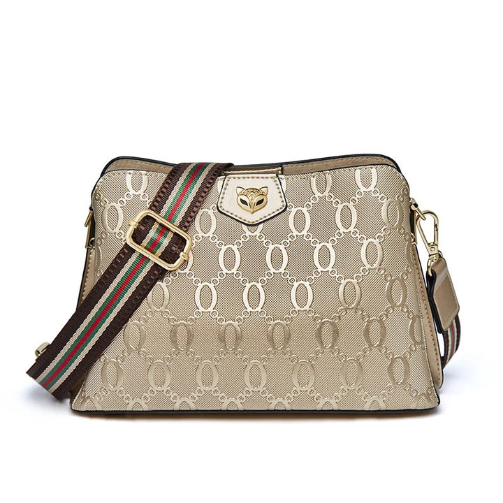 Fleur Rousse® | Sac à Bandoulière Motif Monogramme Élégant