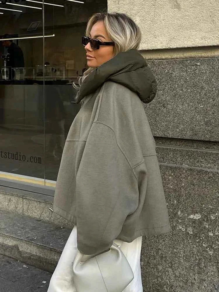 Veste matelassée à capuche surdimensionnée et confortable