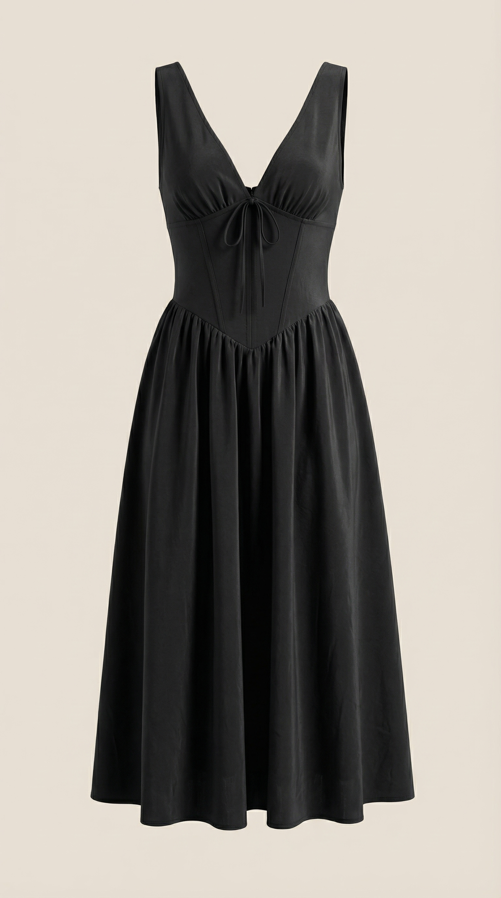Robe mi-longue d'été corset pour femme