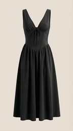Robe mi-longue d'été corset pour femme
