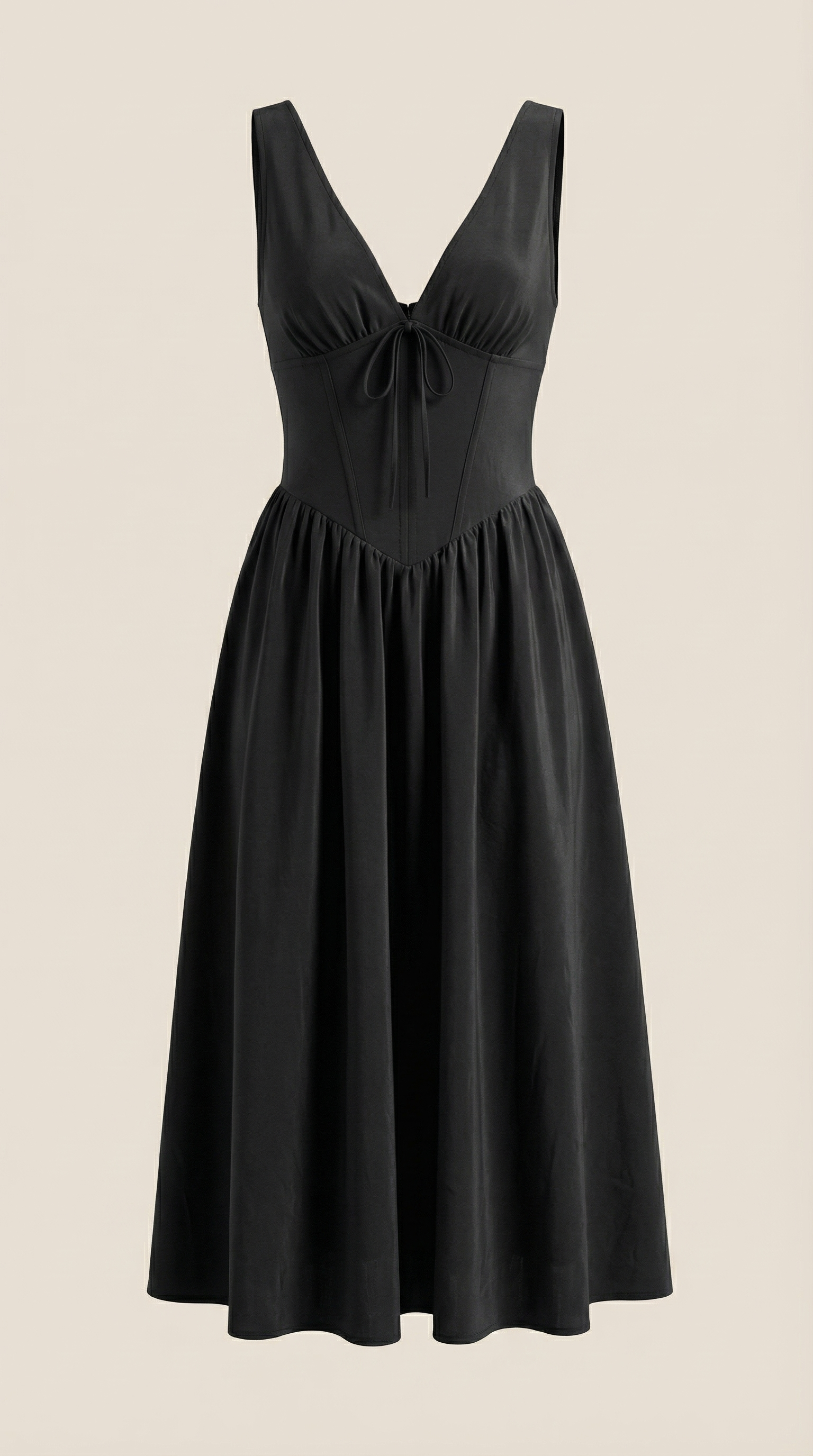 Robe mi-longue d'été corset pour femme