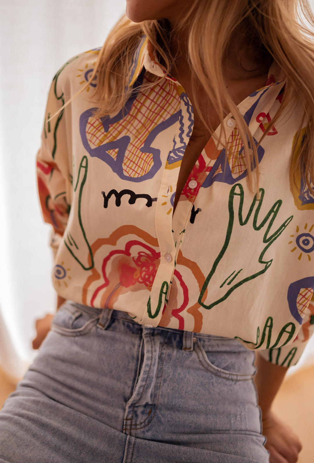 Chemise légère à motif