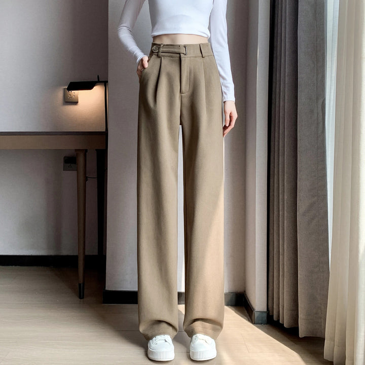 Léa Blanchet® | Pantalon tailleur à pinces taille haute