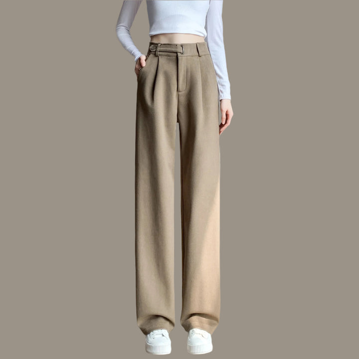Léa Blanchet® | Pantalon tailleur à pinces taille haute