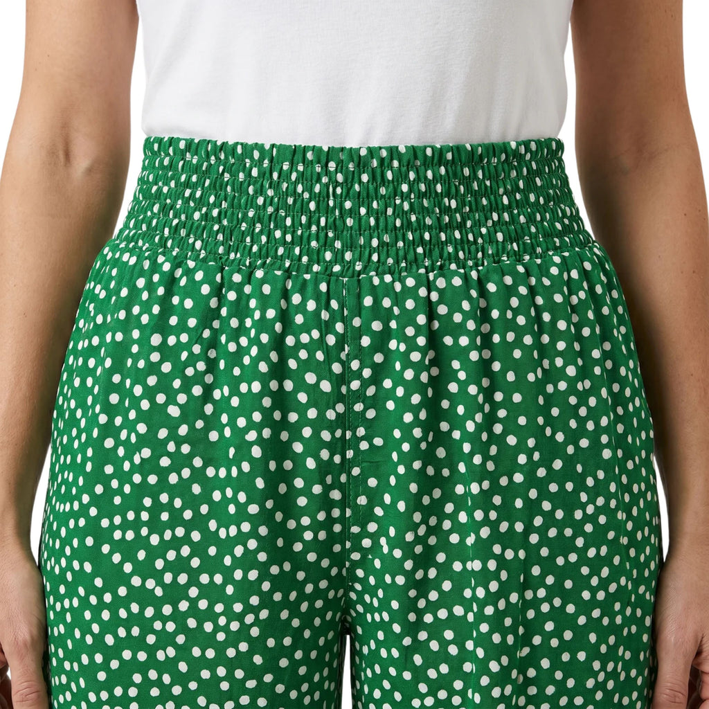 Pantalon large fluide à pois pour femme
