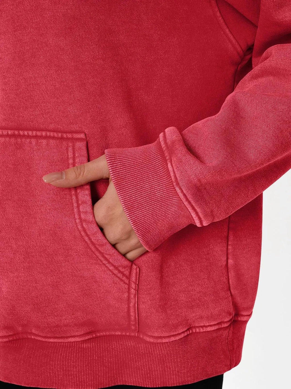 Sweat à capuche oversize effet délavé acide