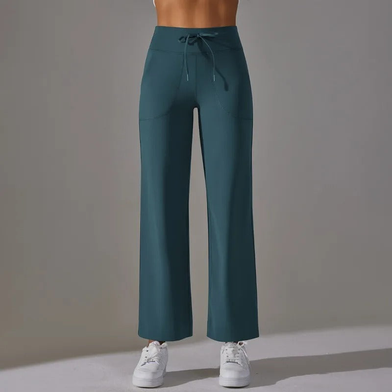 Léa Blanchet® | Pantalon large taille haute avec cordon