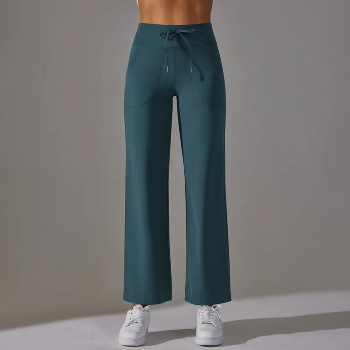 Léa Blanchet® | Pantalon large taille haute avec cordon