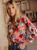 Blouse Femme à Imprimé Floral Coloré