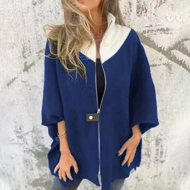 Veste Longue Bicolore Chic pour Couches Élégantes