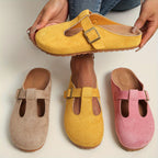 Chaussons en daim confortables à enfiler pour femmes et hommes