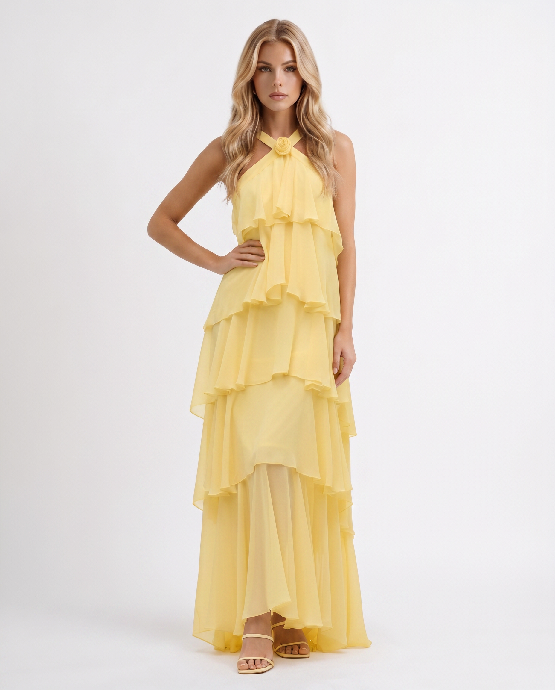 Robe longue sans manches élégante Felicia